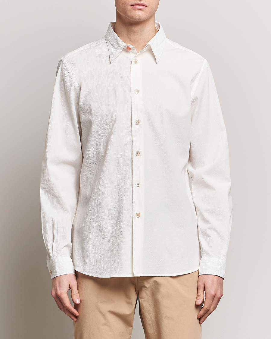 Hombres | Paul Smith | PS Paul Smith | Regular Fit Seersucker Shirt White