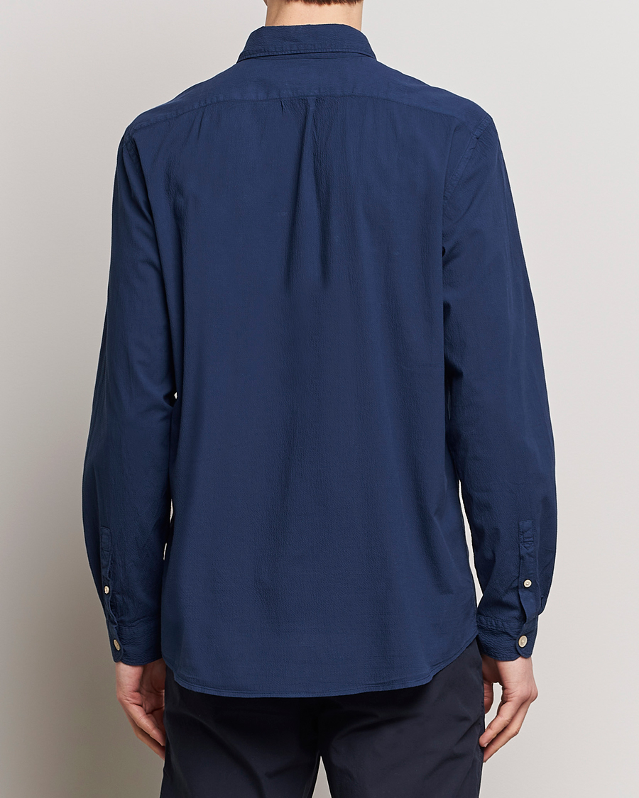 Hombres | Camisas | PS Paul Smith | Regular Fit Seersucker Shirt Navy