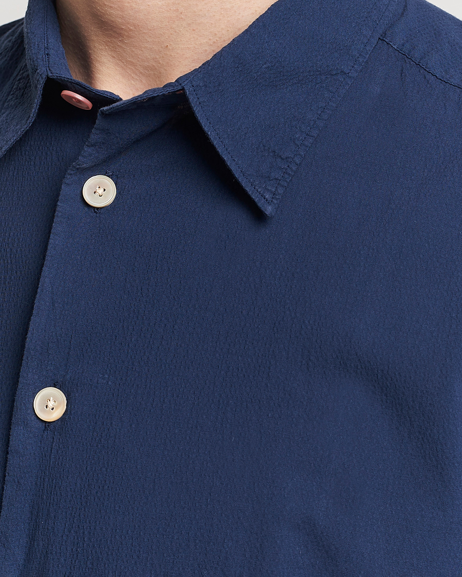 Hombres | Camisas | PS Paul Smith | Regular Fit Seersucker Shirt Navy