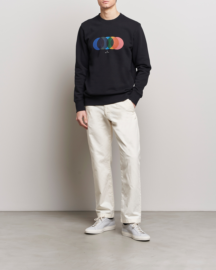 Hombres | Jerséis y prendas de punto | PS Paul Smith | Circles Crew Neck Sweatshirt Black