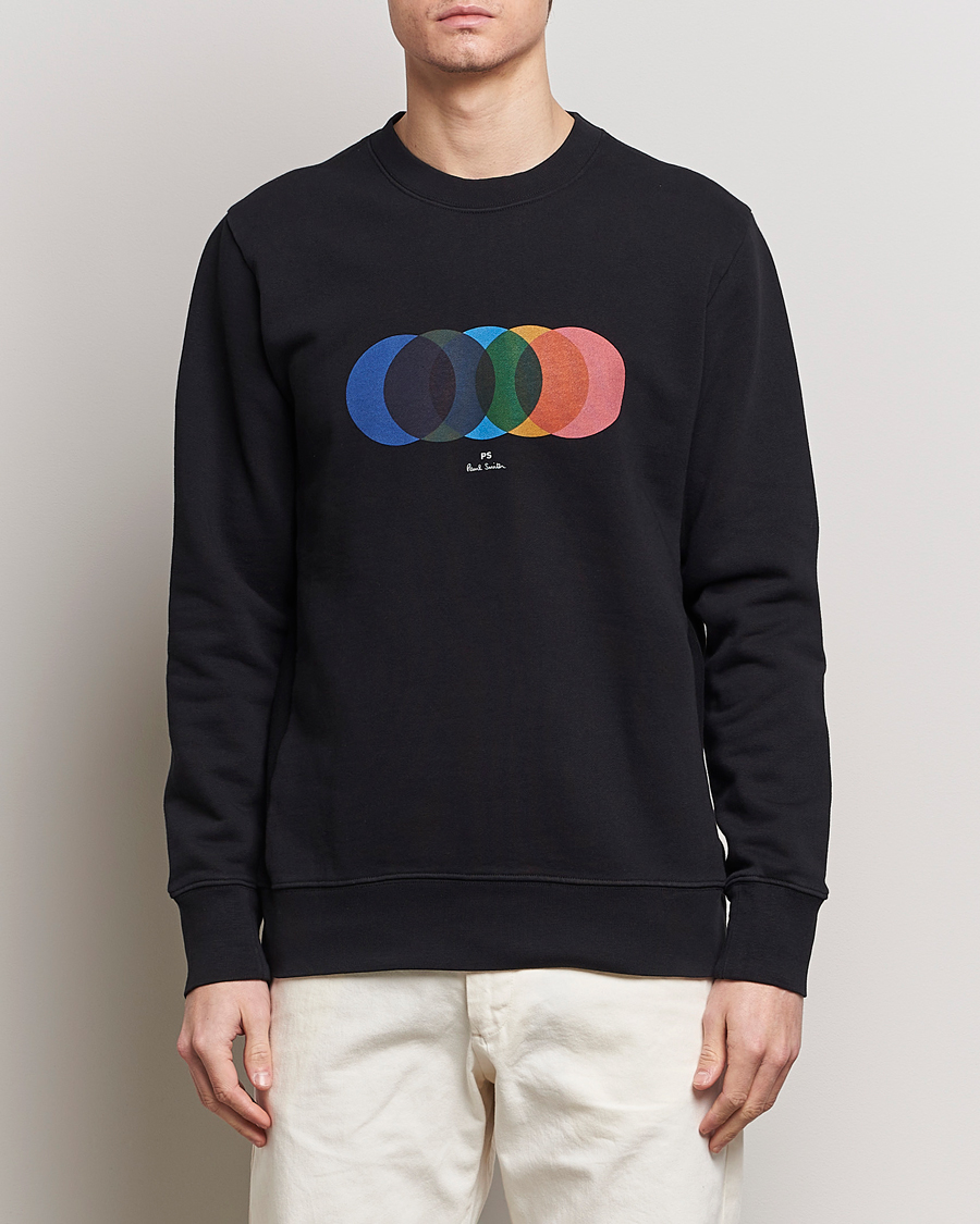 Hombres | Jerséis y prendas de punto | PS Paul Smith | Circles Crew Neck Sweatshirt Black