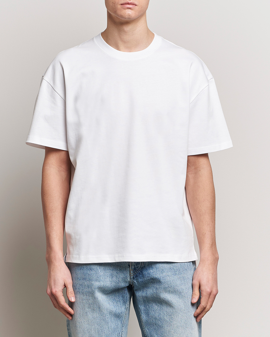 Hombres | Camisetas blancas | Bread & Boxers | Textured Heavy Crew Neck T-Shirt White