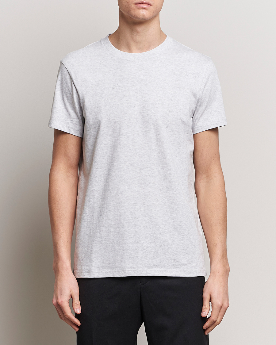 Hombres | Camisetas | Bread & Boxers | Crew Neck Regular T-Shirt Light Grey Melange