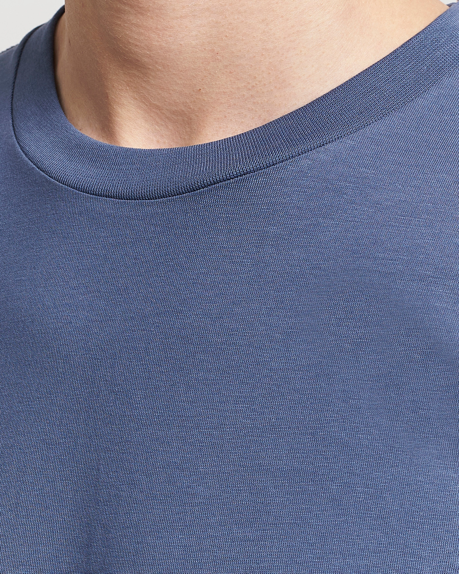 Hombres | Camisetas | Bread & Boxers | Crew Neck Regular T-Shirt Denim Blue