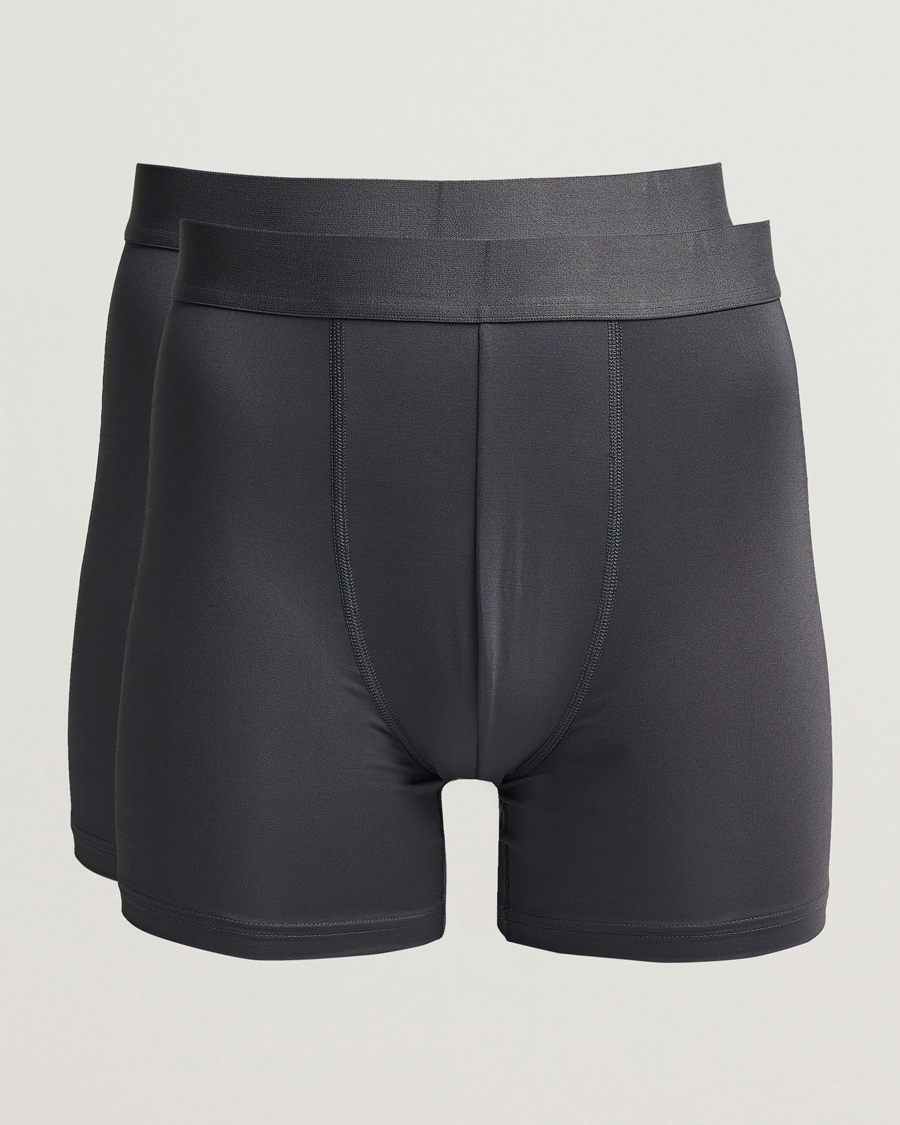 Hombres | Ropa interior y calcetines | Bread & Boxers | 2-Pack Active Boxer Brief Iron Grey