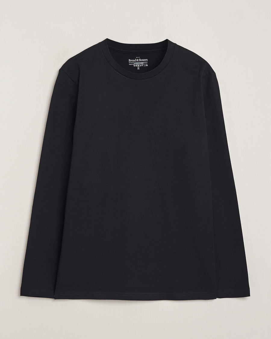 Hombres | Camisetas | Bread & Boxers | Long Sleeve T-Shirt Black