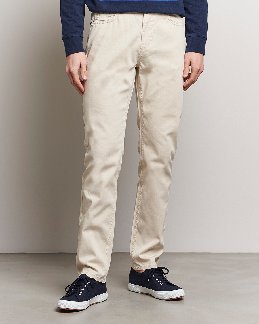Hombres |  | Morris | James Structured 5-Pocket Trousers Off White