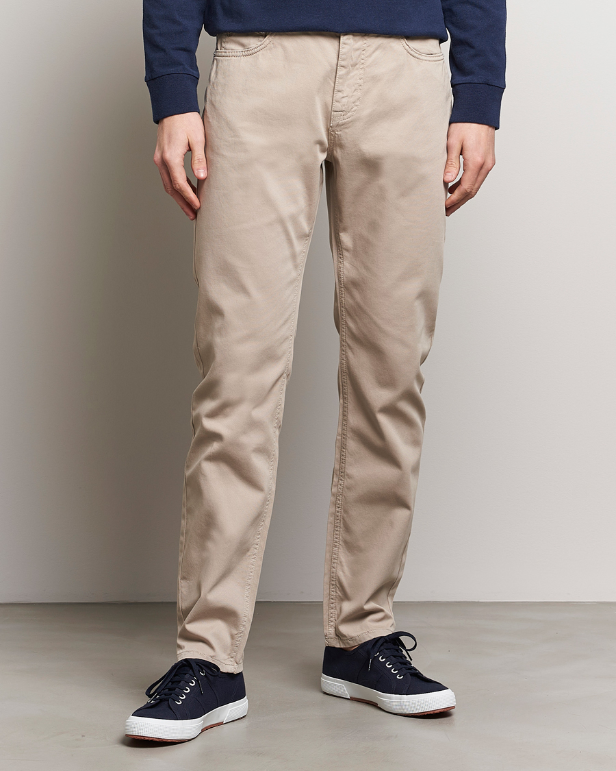 Hombres |  | Morris | James Structured 5-Pocket Trousers Khaki