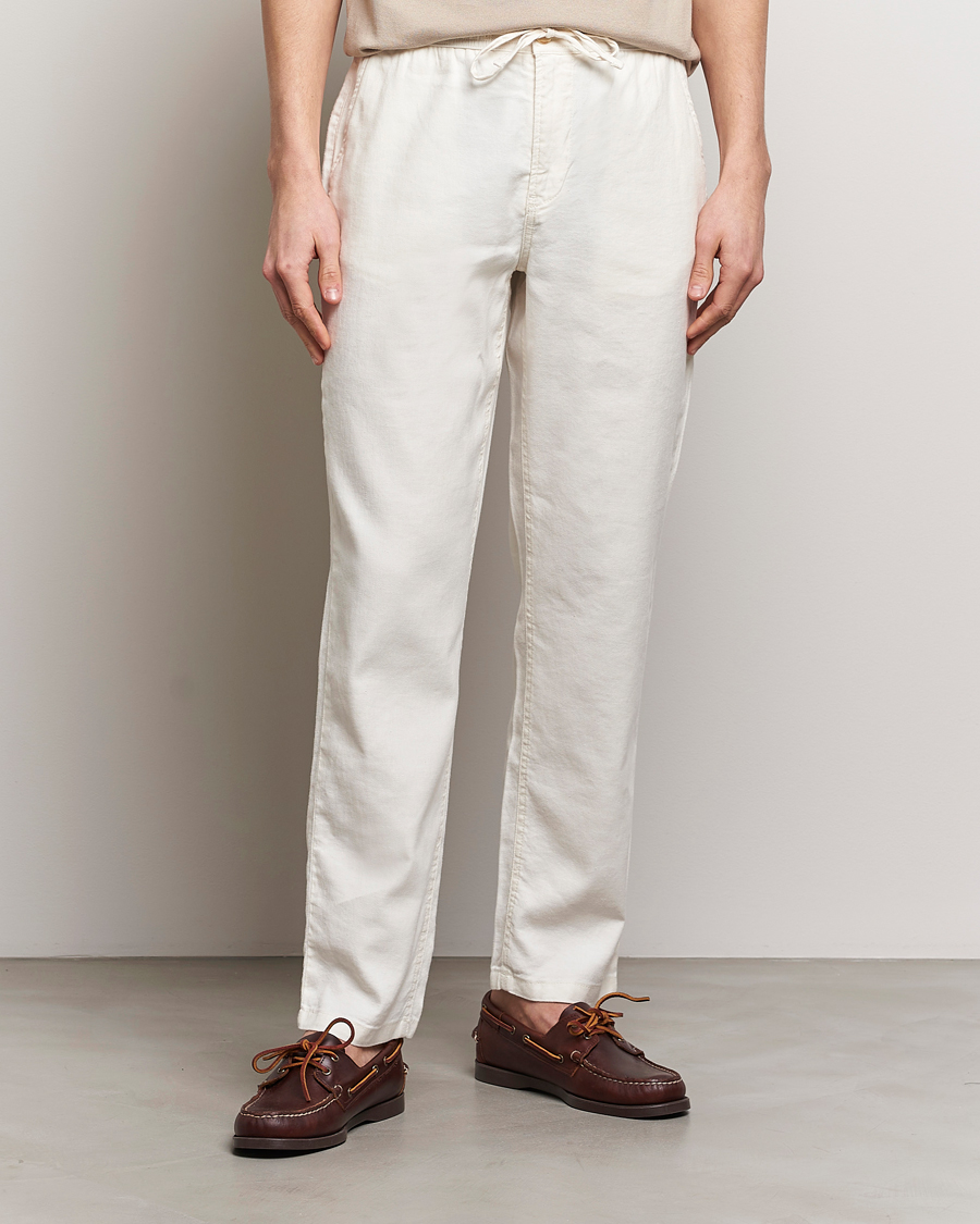 Hombres | Pantalones de lino | Morris | Fenix Linen Slacks Off White