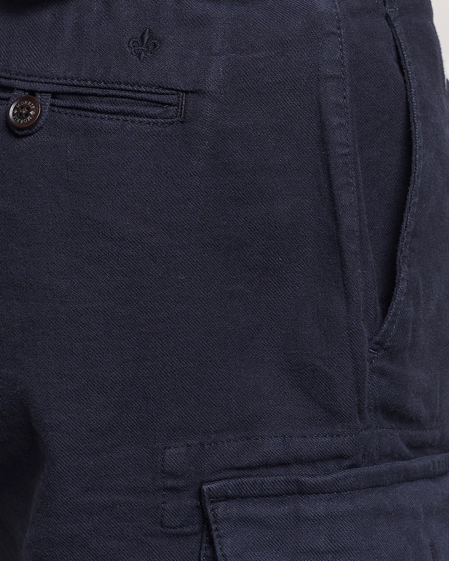 Hombres | Pantalones cortos | Morris | Cargo Linen Shorts Blue