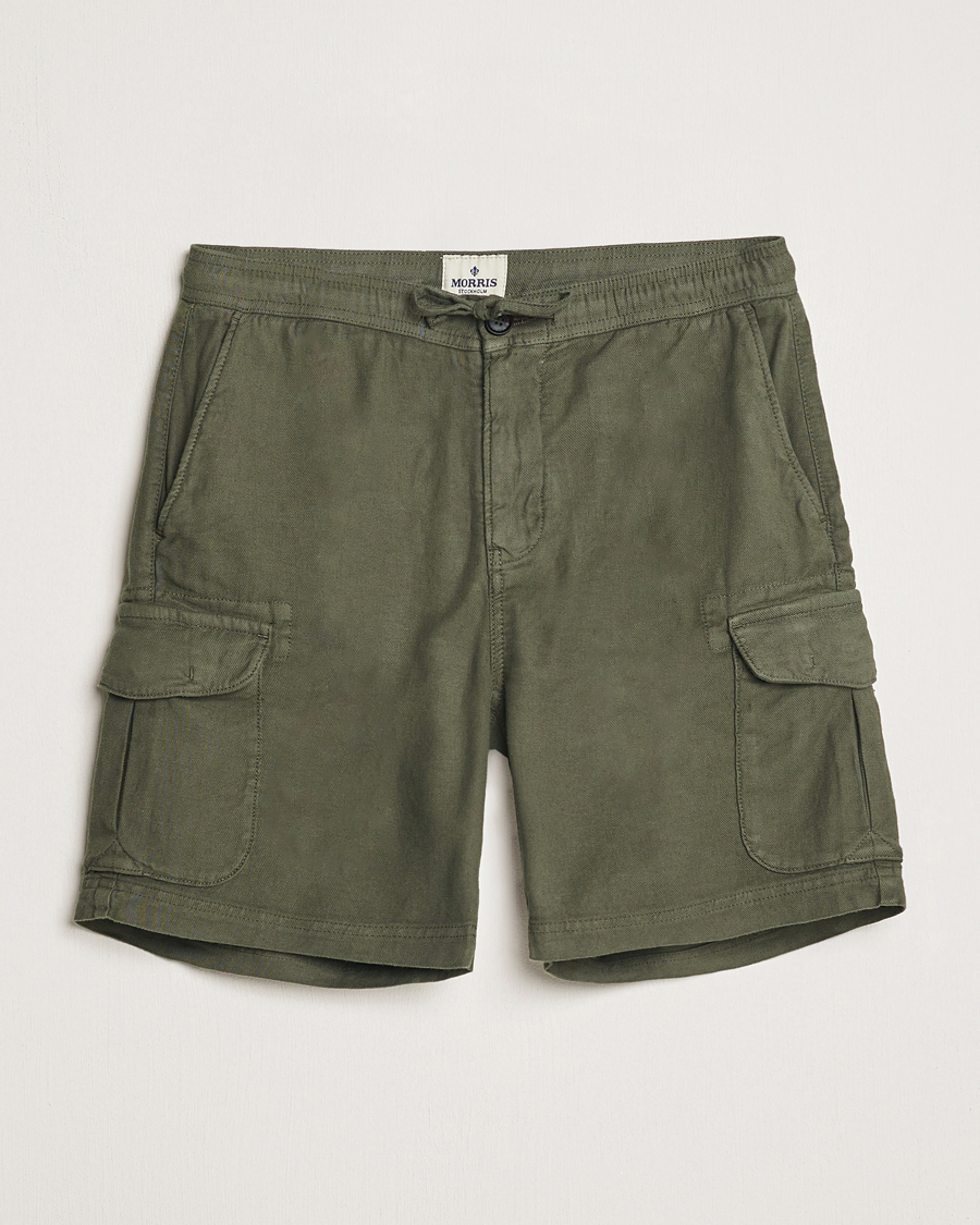 Hombres | Pantalones cortos | Morris | Cargo Linen Shorts Olive