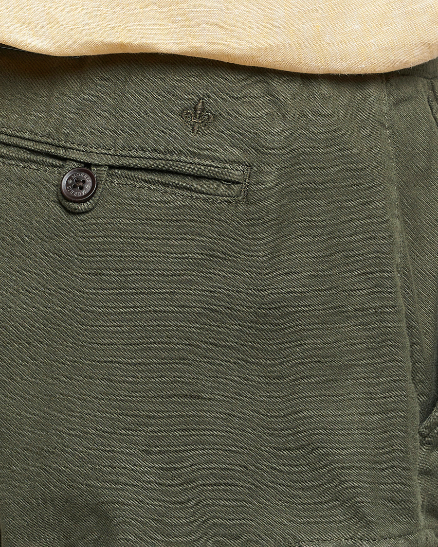 Hombres | Pantalones cortos | Morris | Cargo Linen Shorts Olive