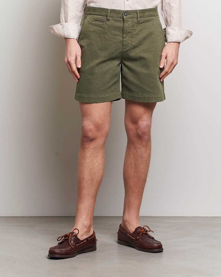 Hombres | Pantalones cortos chinos | Morris | Jeffrey Short Chino Shorts Olive