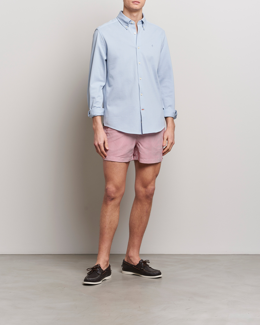 Hombres | Bañadores | Morris | Stripe Bathing Trunks Cerise