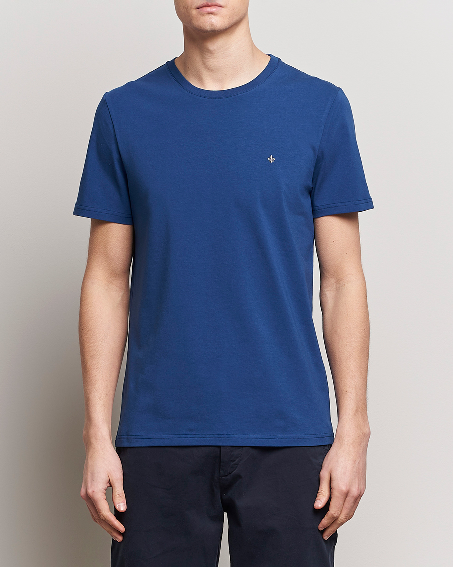 Hombres | Camisetas de manga corta | Morris | James Crew Neck T-Shirt Blue