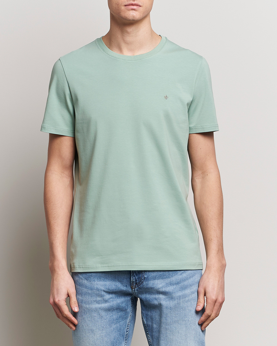 Hombres | Camisetas de manga corta | Morris | James Crew Neck T-Shirt Light Green