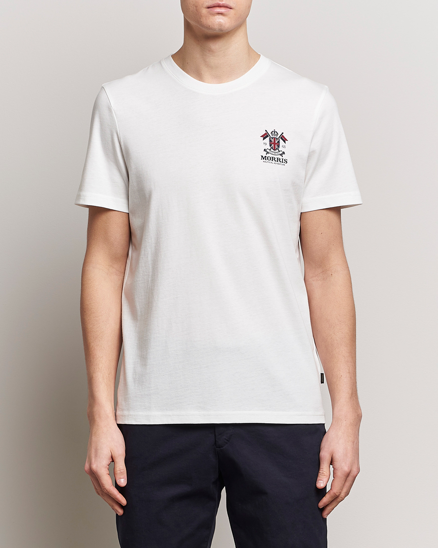 Hombres | Preppy Authentic | Morris | Crew Neck Cotton T-Shirt Off White