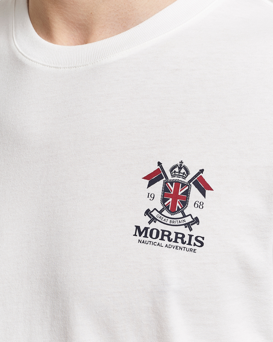 Hombres | Camisetas | Morris | Crew Neck Cotton T-Shirt Off White