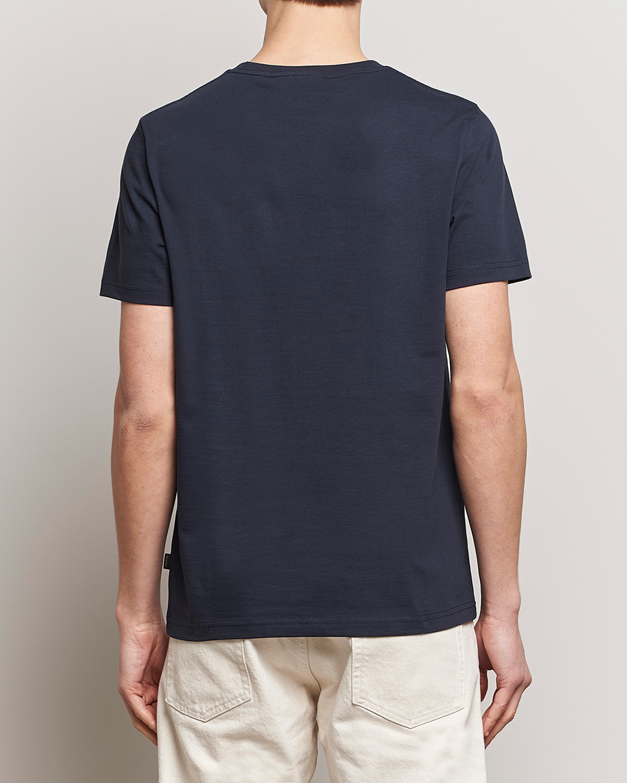 Hombres | Camisetas | Morris | Crew Neck Cotton T-Shirt Old Blue