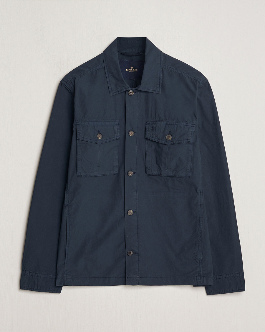 Hombres | Abrigos y chaquetas | Morris | Harrison Cotton Shirt Jacket Old Blue