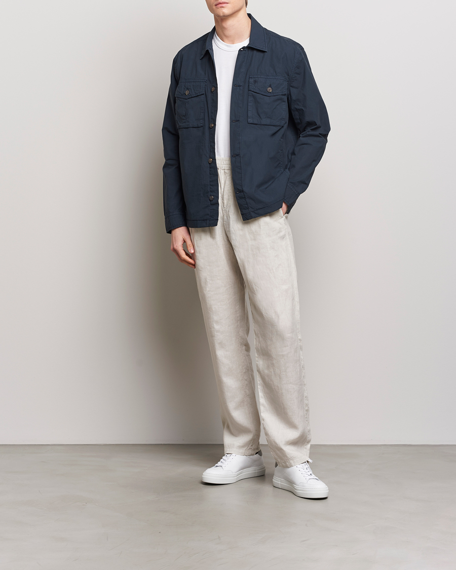 Hombres | Abrigos y chaquetas | Morris | Harrison Cotton Shirt Jacket Old Blue