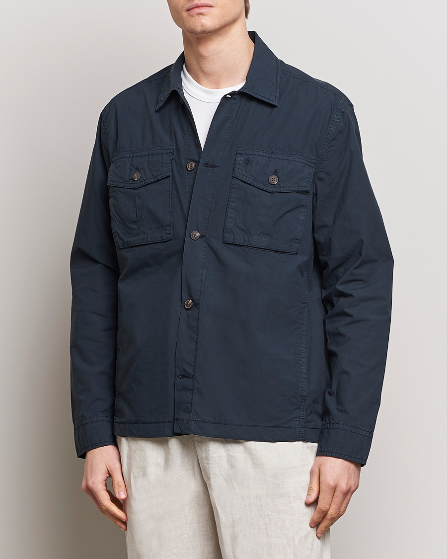 Hombres | Morris | Morris | Harrison Cotton Shirt Jacket Old Blue