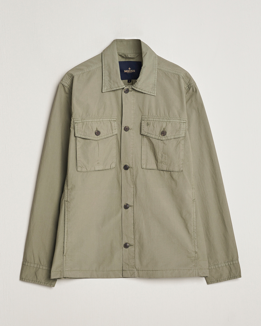 Hombres | Abrigos y chaquetas | Morris | Harrison Cotton Shirt Jacket Green