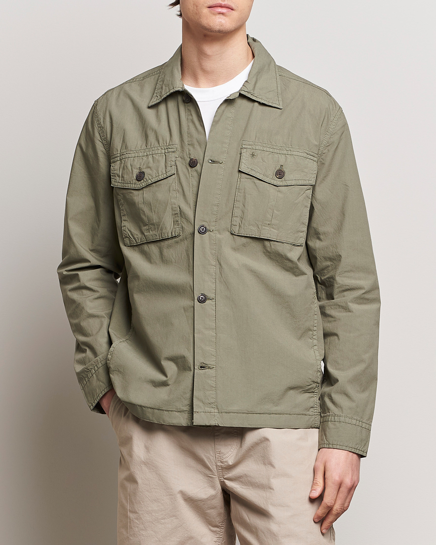 Hombres | Abrigos y chaquetas | Morris | Harrison Cotton Shirt Jacket Green