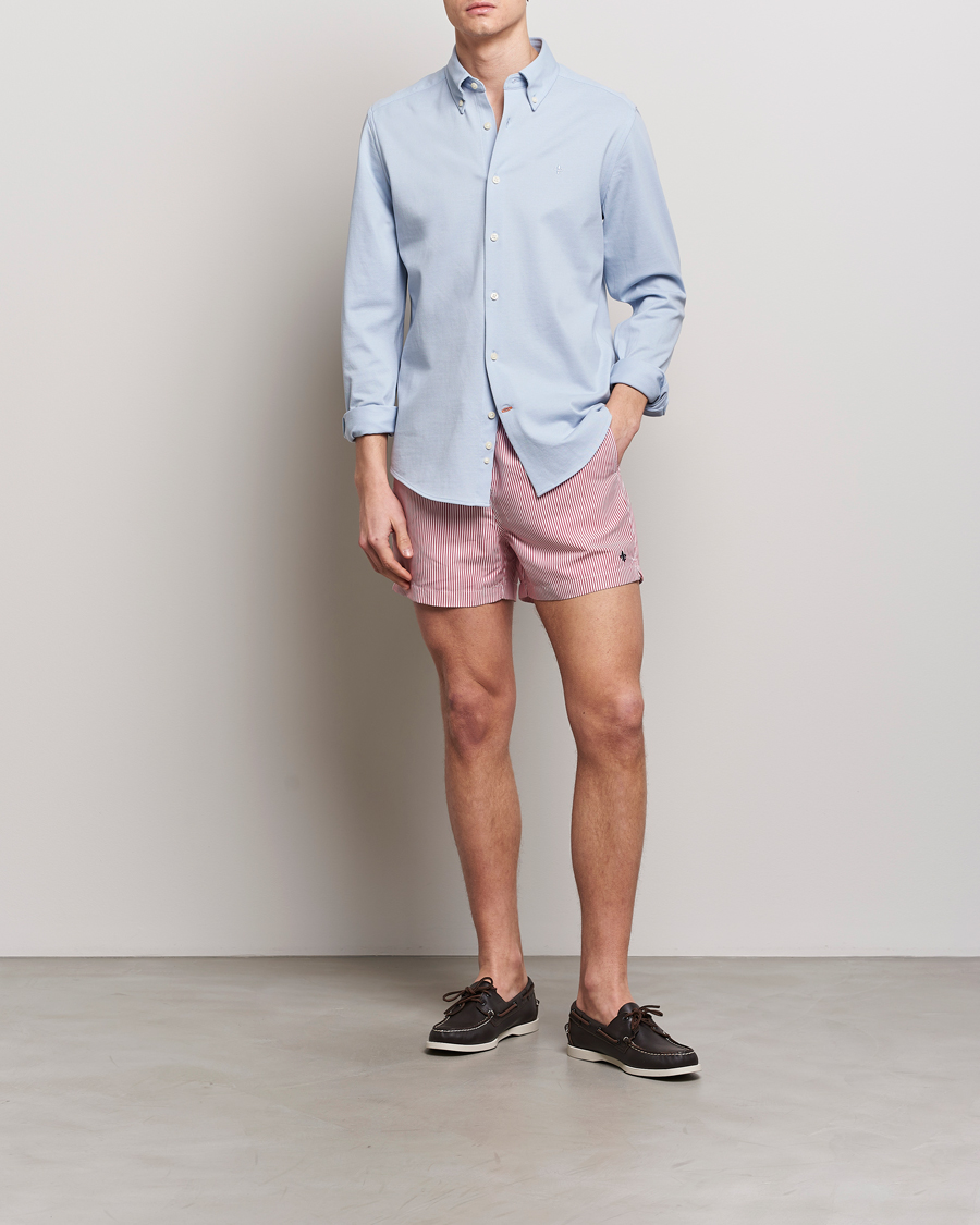 Hombres | Camisas | Morris | Eddie Slim Fit Pique Shirt Light Blue