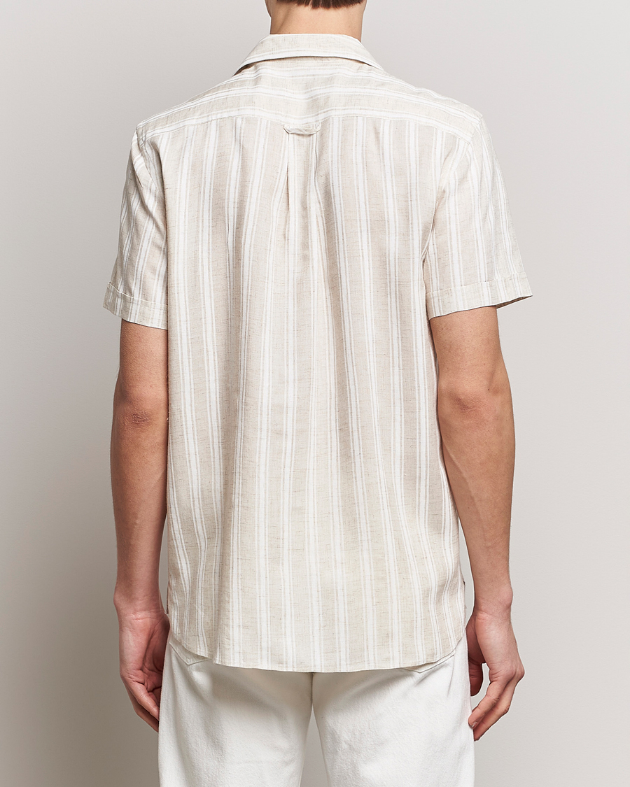Hombres | Camisas | Morris | Printed Short Sleeve Shirt Off White