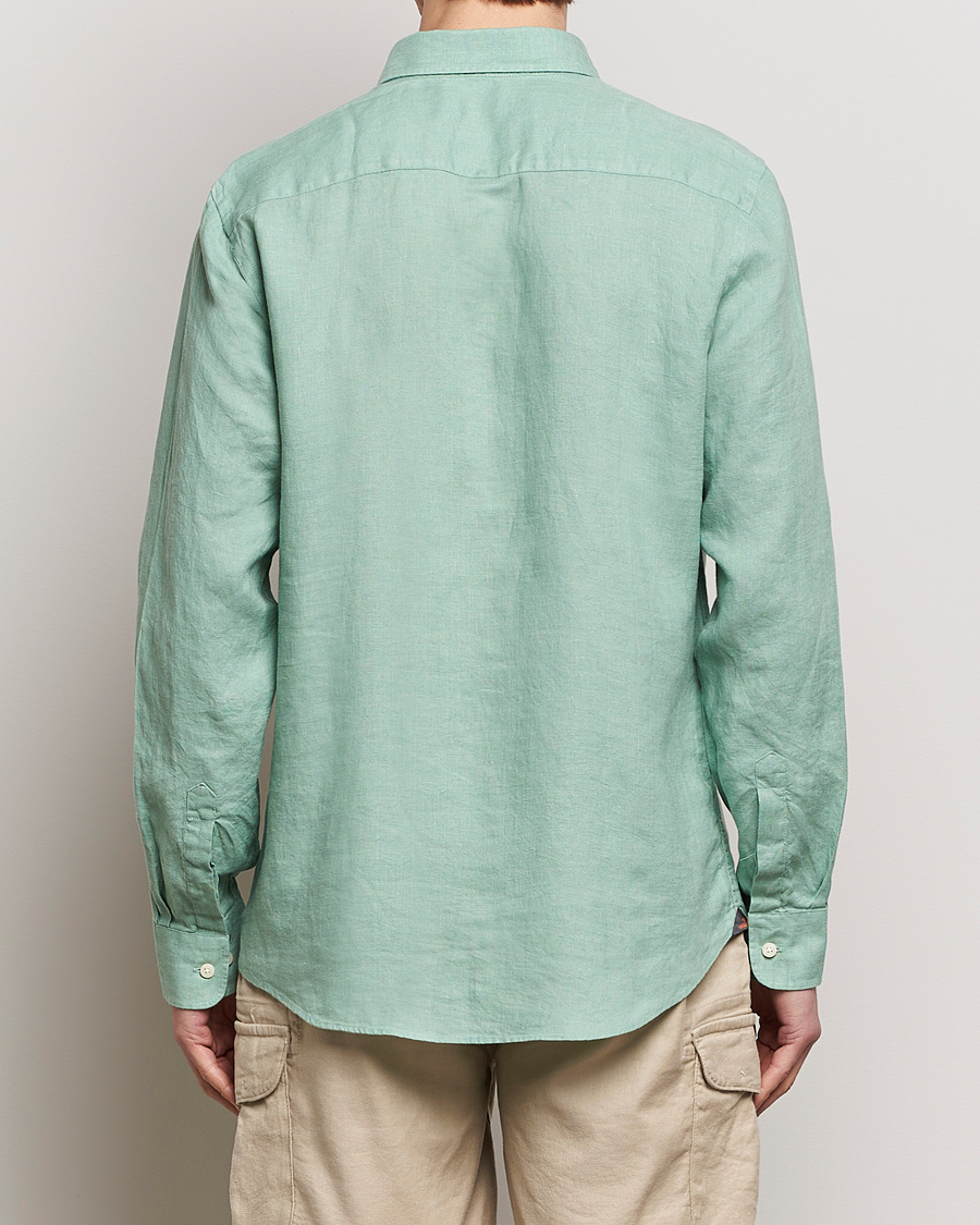 Hombres | Camisas | Morris | Douglas Linen Button Down Shirt Light Green