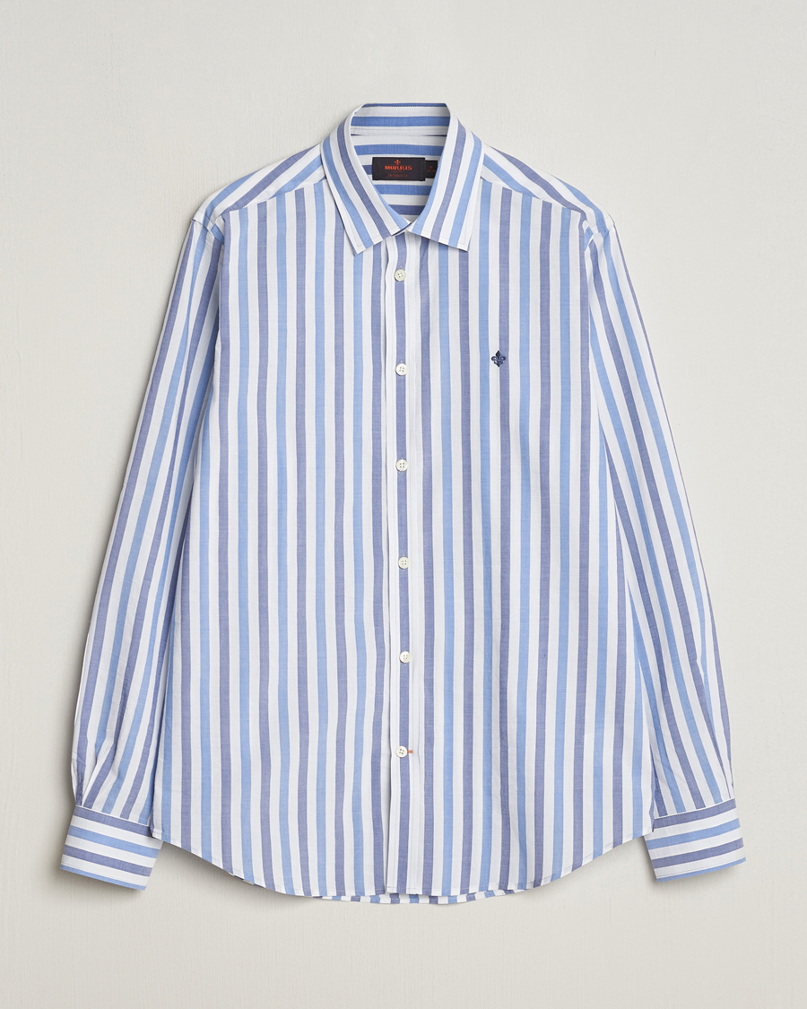 Hombres | Camisas | Morris | Summer Stripe Shirt Blue