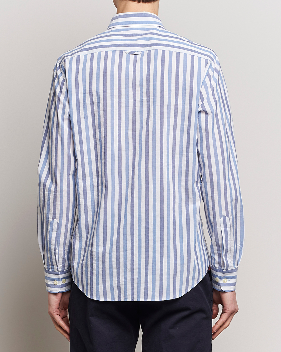 Hombres | Camisas | Morris | Summer Stripe Shirt Blue