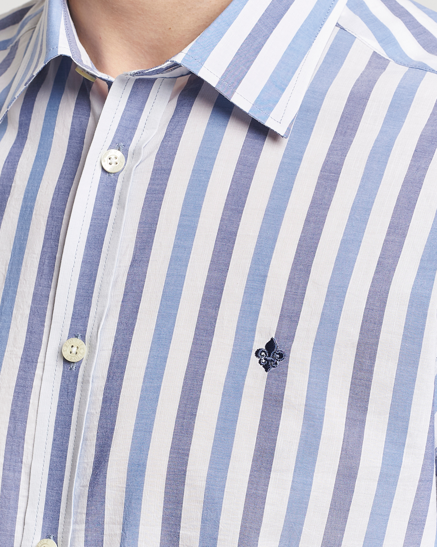 Hombres | Camisas | Morris | Summer Stripe Shirt Blue