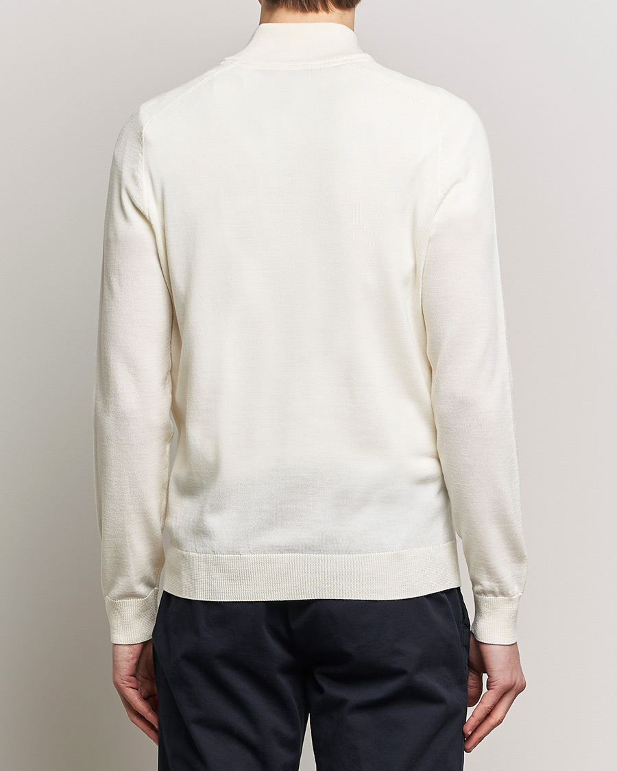 Hombres | Jerséis y prendas de punto | Morris | John Merino Half Zip Off White