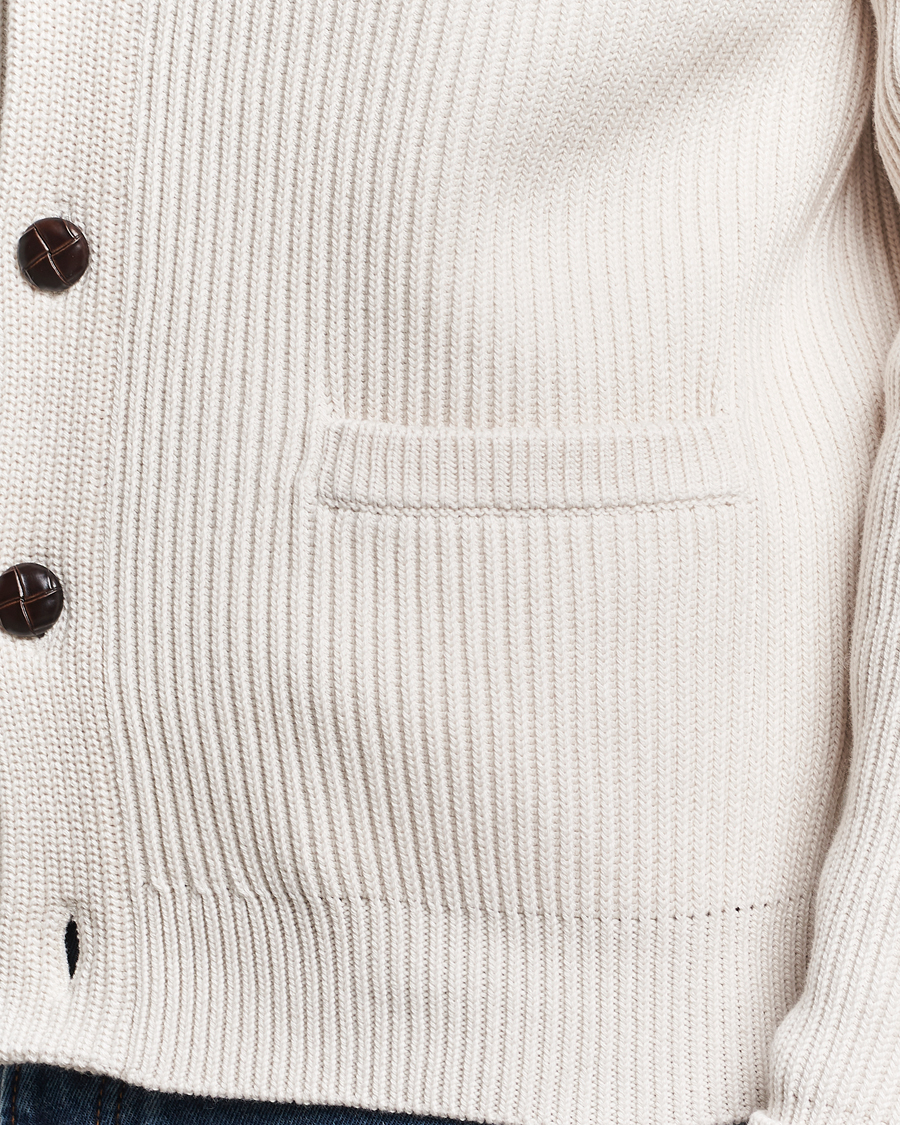 Hombres | Jerséis y prendas de punto | Morris | Brayden Shawl Cardigan White