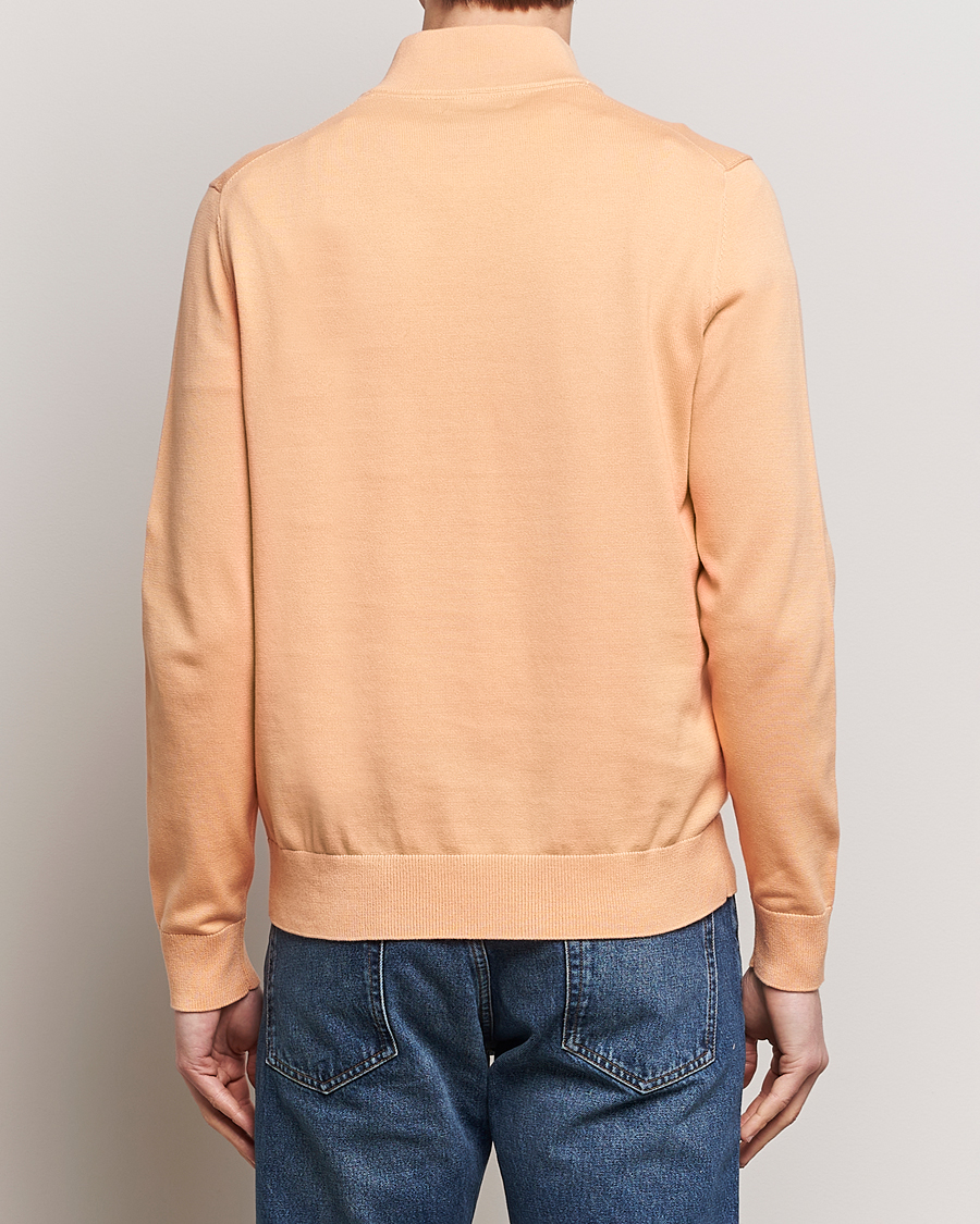 Hombres | Jerséis y prendas de punto | Morris | Riley Cotton Half Zip Orange