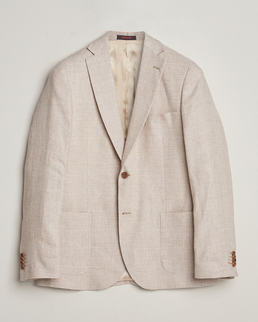 Hombres | Blazers | Morris | Archie Cotton Glencheck Blazer Khaki