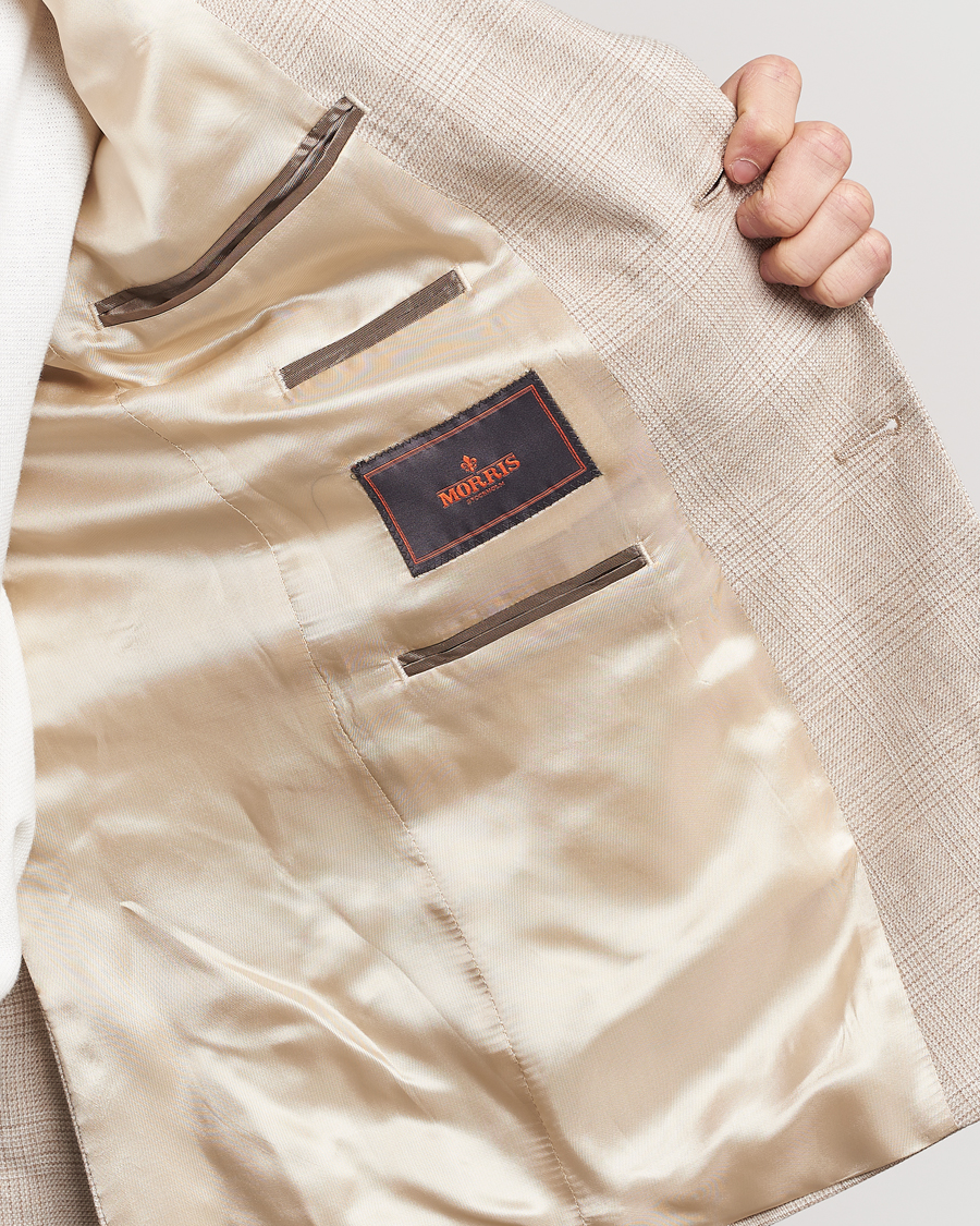 Hombres | Blazers | Morris | Archie Cotton Glencheck Blazer Khaki