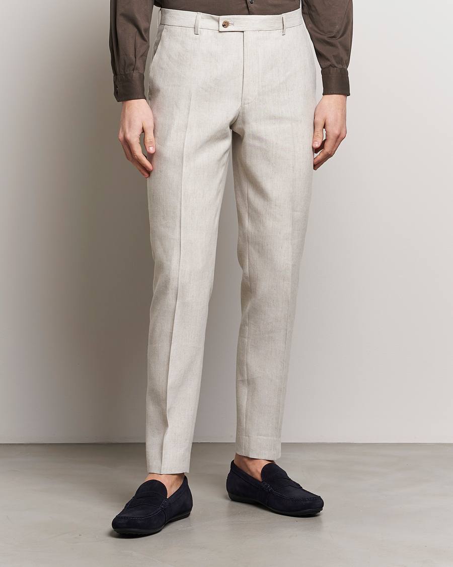 Hombres | Pantalones | Morris | Bobby Linen Suit Trousers Khaki