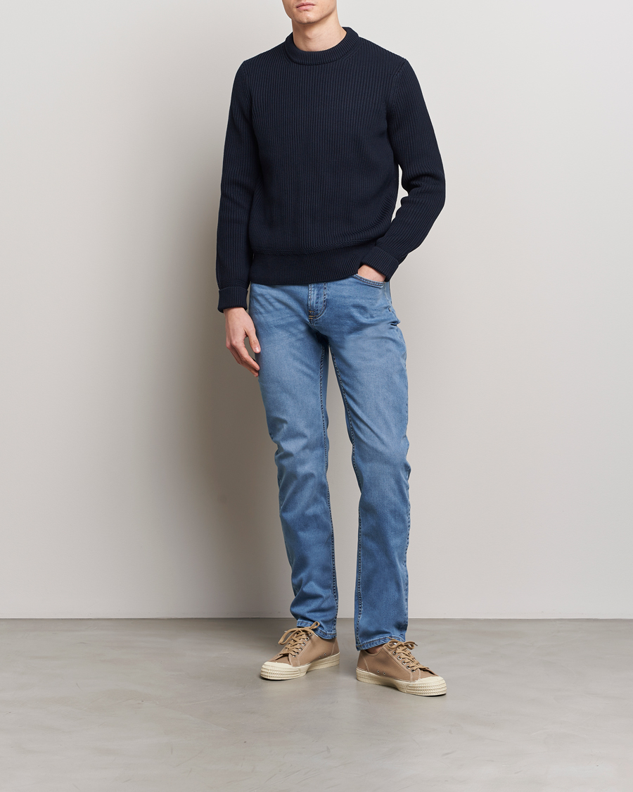 Hombres | Vaqueros | Morris | James Satin Jeans Light Blue