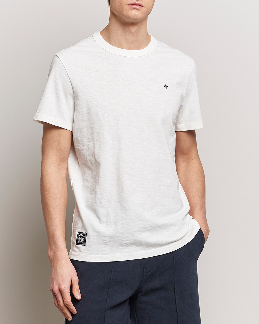 Hombres | Camisetas de manga corta | Morris | Watson Slub Crew Neck T-Shirt Off White