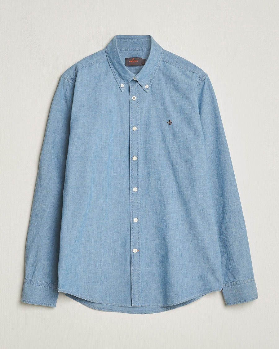Hombres | Camisas | Morris | Slim Fit Chambray Shirt Blue