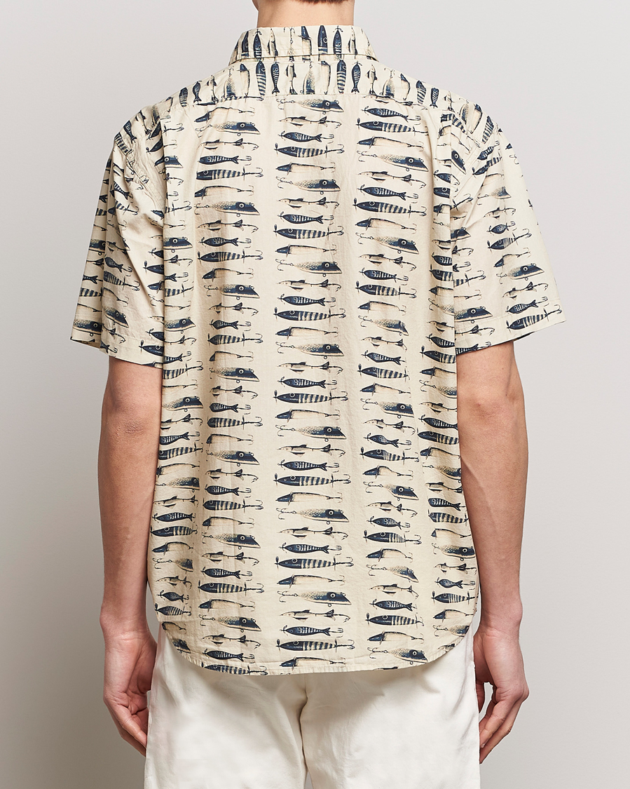 Hombres | Camisas | Filson | Washed Short Sleeve Feather Cloth Shirt Natural