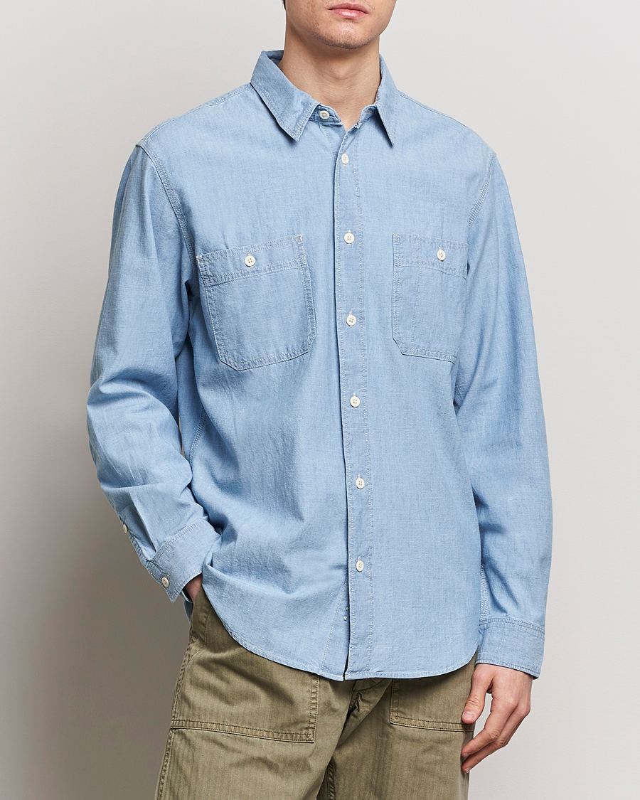 Hombres | Camisas | Filson | Chambray CPO Shirt Light Indigo
