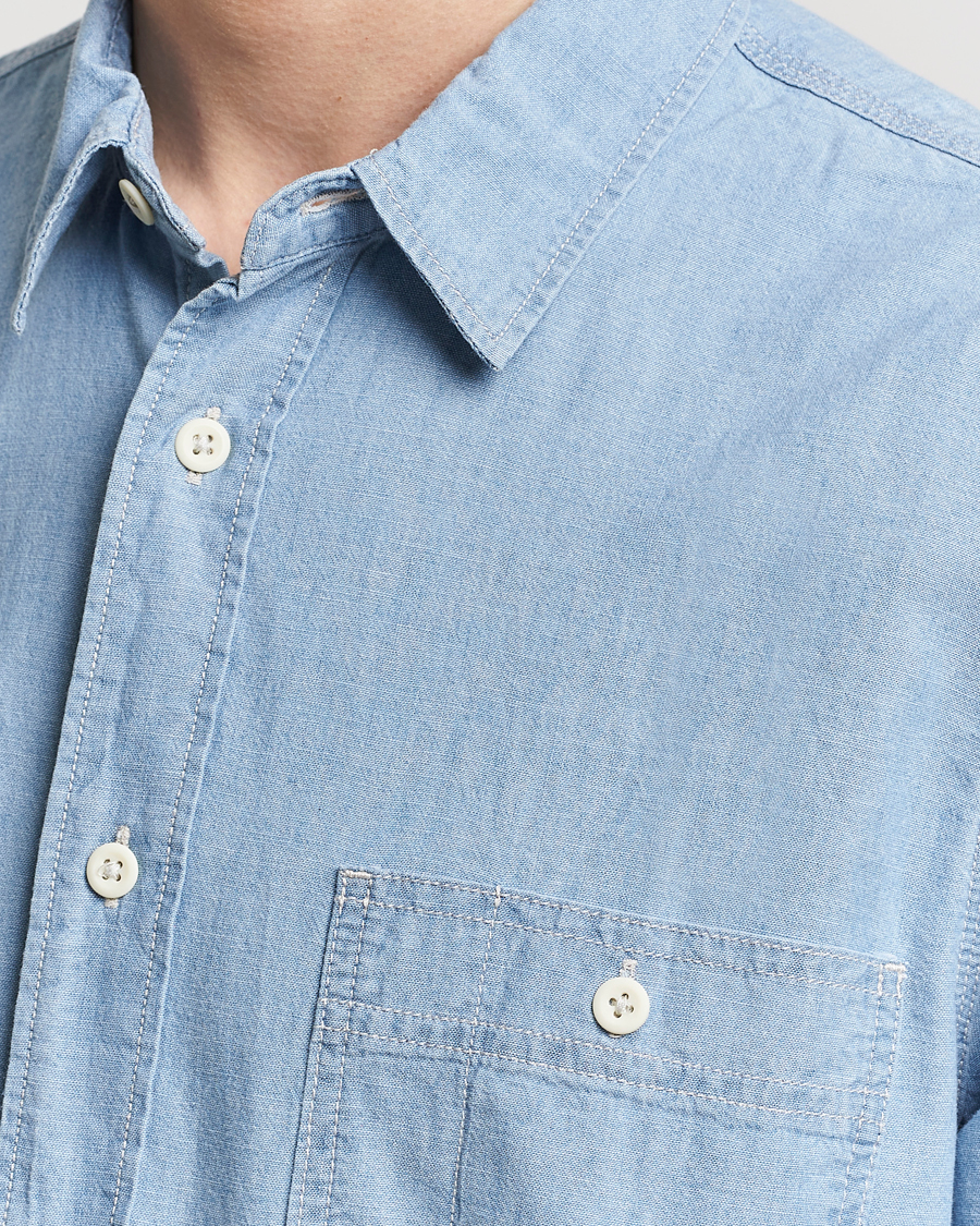 Hombres | Camisas | Filson | Chambray CPO Shirt Light Indigo