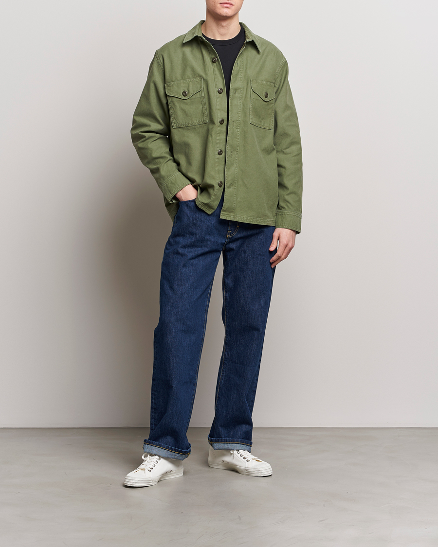 Hombres | Abrigos y chaquetas | Filson | Reverse Sateen Jac-Shirt Washed Green