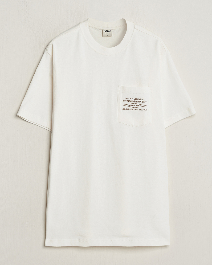 Hombres | Camisetas | Filson | Embroidered Pocket T-Shirt Off White