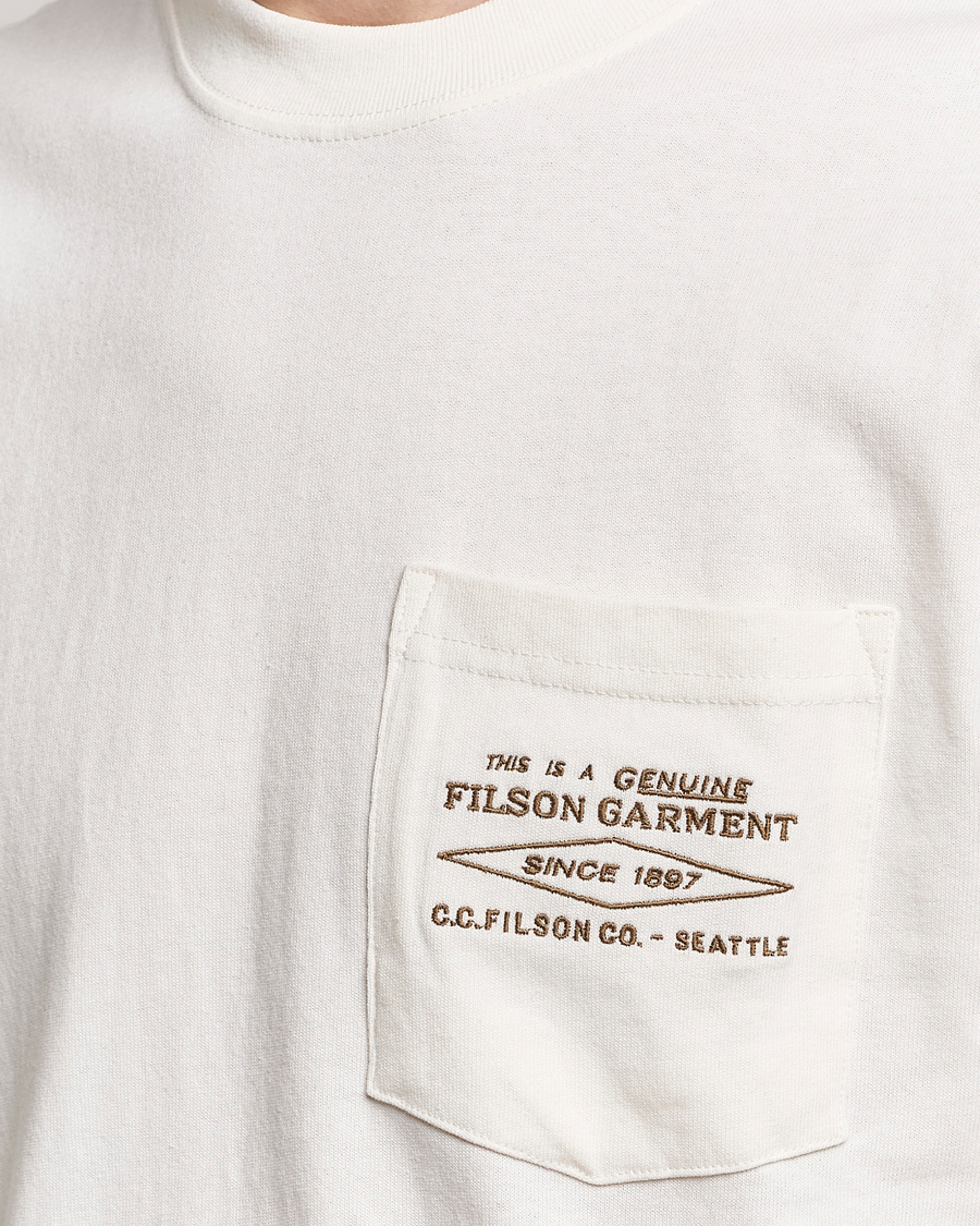 Hombres | Camisetas | Filson | Embroidered Pocket T-Shirt Off White