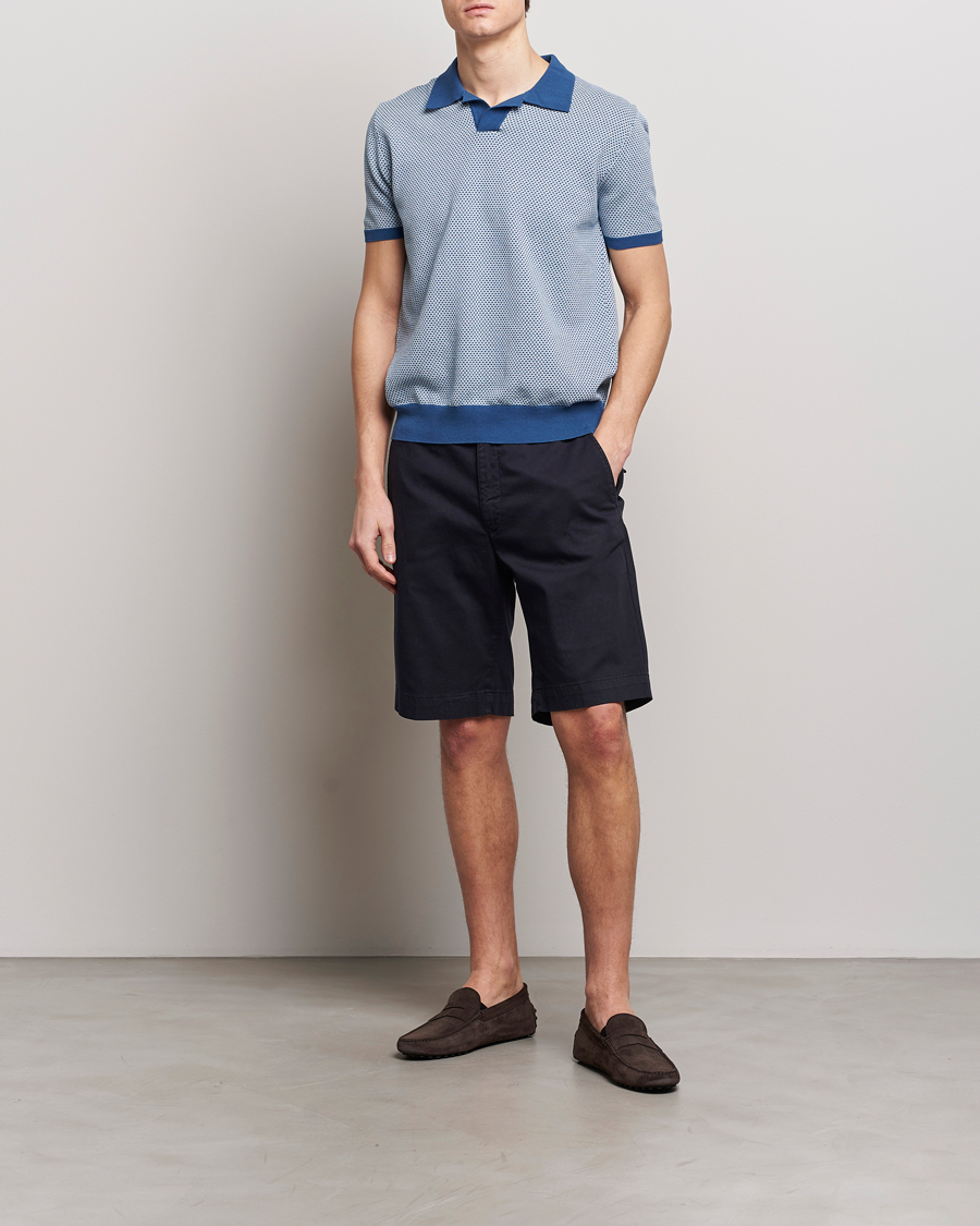 Hombres | Pantalones cortos | Oscar Jacobson | Teodor Cotton Shorts Navy